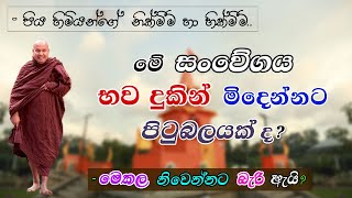 මේ සංවේගය භව දුකින් මිදෙන්නට පිටුබලයක් ද?(මෙකල නිවෙන්නට බැරි ඇයි?) -පිය හිමියන්ගේ නික්මීම හා හික්මීම