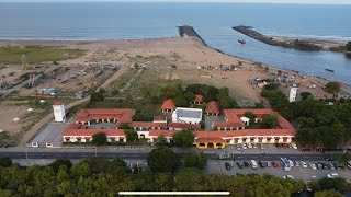 Aerial view of Karaikal beach and city - Pondicherry (Puducherry)