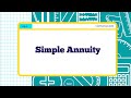 Simple Annuity