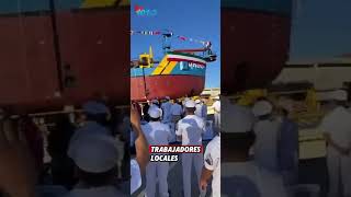 Hoy se realizó la botadura del buque Draga en Guaymas; construirán dos barcos más #noticias #guaymas