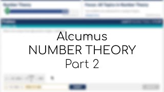 Alcumus Number Theory LIVESOLVE (Part 2)