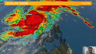 Tropical Storm Aghon Sunday morning update, flooding rains over Manila and the forecast.