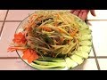 How to Make Delicious Papaya Salad /for Family /Cambodian/khmer/style/recipe[Lin's cooking recipes]