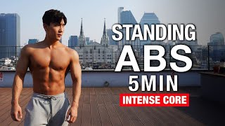 5min Standing ABS Workout l How to Lose Belly Fat l 서서하는 5분 복근 운동 (복부지방 날리기) l 홈트레이닝