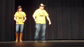 Caden Wigger and Zoe Jennings dancing