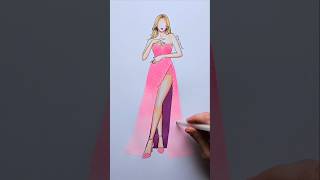 Rate this prom dress 1 to 100 💕#artwork #artwork #artist #paint #painting #drawing #fashion #style