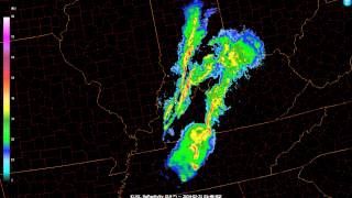 Severe weather 21/02/2014, boundary merger - reflectivity
