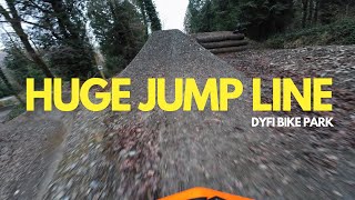 We rode the biggest jump line at Dyfi