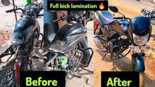 Full bick modification ☑️|| Honda || dream yuga full lamination 🔥😱 #viralvideo #laminationskin