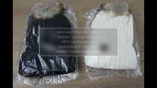 FVXYnnv 2 Stücke Damen Bommel Strickmütze Schwarz Weiß, Sehr kuschelige und warme Mützen, die aber l