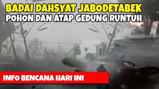Angin Kencang di Bogor, Jakarta, dan Tangerang Hari ini. Pohon Tumbang dan Atap Runtuh !