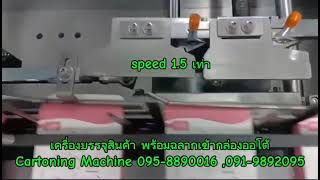 เครื่องบรรจุสินค้าใส่กล่องแบบอัตโนมัติ  พร้อมฉลากผลิตภัณฑ์  Cartoning machine