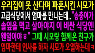 (실화사연)우리집이 못 산다며 파혼시킨 시모가 고급식당에서 엄마를 만나는데..그때 시모랑 함께온 친구가 엄마한테 인사를 하자 시모가 오열하는데ㅋ[신청사연][사이다썰][사연라디오]