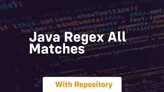 java regex all matches