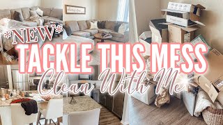 SUPER MESSY APARTMENT clean with me / Declutter and Organize / Olivia Sward