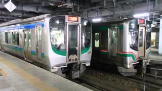 仙台空港アクセス線E721系 仙台駅発車 JR-East Sendai Airport Line E721 series EMU