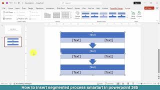 How to insert segmented process SmartArt in PowerPoint 365