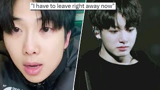 RM CRIES My Career Ending! RM UPSET Over Military Date & Going In a Month?(rumor) Jung Kook SAD POST