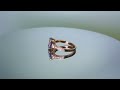 18kt rose gold black opal 1.7ct and light pink diamond ring