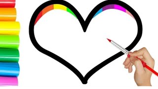 Bolalar uchun yurak rasm chizish. Сурет салу жүрек. How to Draw Simple Hearts