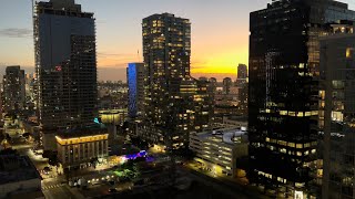 Soothing City Sounds Downtown San Diego Sunset 4k