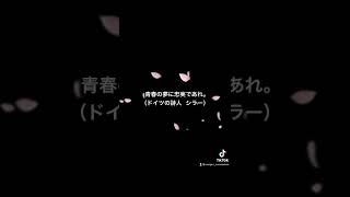 【名言×音楽】青春の夢（ドイツの詩人  シラー）