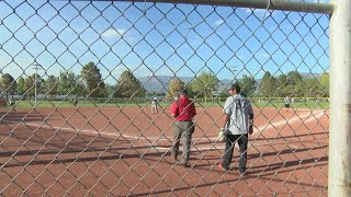Softball field maintenance