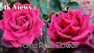 How To Foam Rose Flower |රෝස මල් හදමු | Foam Rose Flower | Easy  Rose Flower | (Part 3)