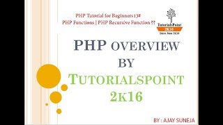 PHP Tutorial for Beginners13# PHP Functions | PHP Recursive Function ??
