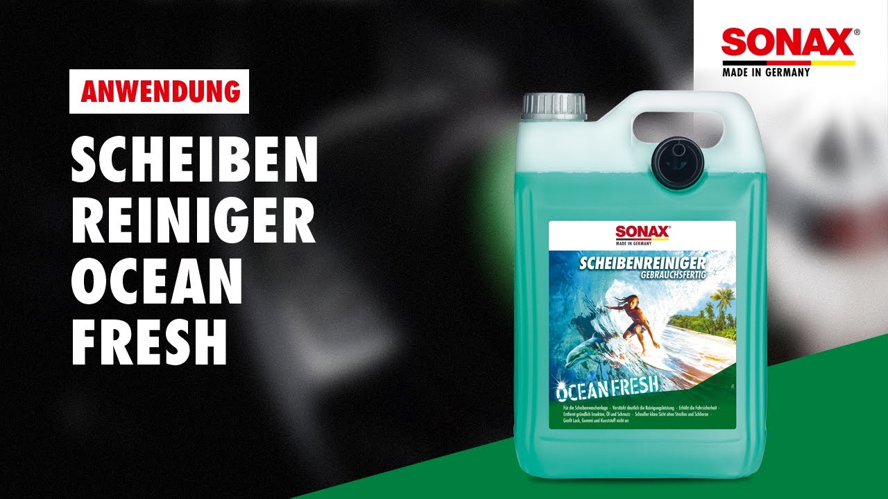 Anwendung SONAX Scheibenreiniger Gebrauchsfertig Ocean-fresh - YouTube