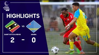 Concacaf Nations League 2023 Saint Kitts & Nevis v Aruba | Highlights