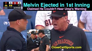 E142 - Bob Melvin Ejected in 1st Inning After Claiming He Couldn't Hear Stu Scheurwater's Warning