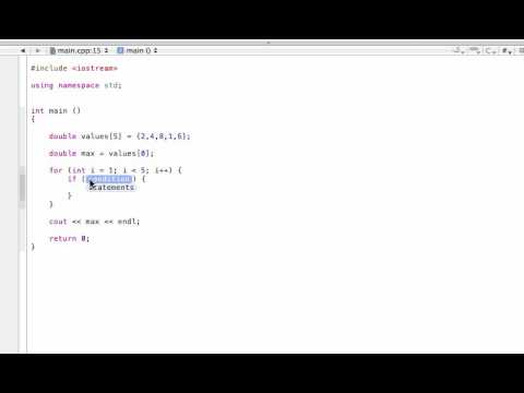 Find the max or min value in an array (C++ programming tutorial) Find the max or min value in an array (C++ programming tutorial)