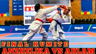 GOLD MEDAL 🥇 FINAL FEMALE KUMITE-55 KG | ANZHELIKA TERLIUGA(UKR) VS AHLAM YOUSSEF(EGY) | Karate1baku
