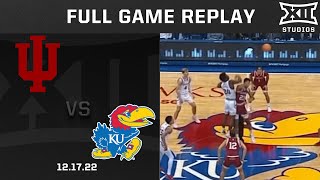 Indiana vs. Kansas's Gradey Dick \u0026 Kevin McCullar Jr (12.17.22) Full Game Replay | Big 12 Basketball