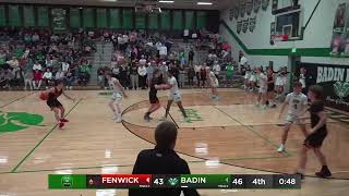 Student Broadcast: Boys Basketball Badin Vs Fenwick