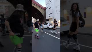 skating riders ! on road skating 👀😱 #skating #reaction #subscribe #viral #girl #skills #shorts