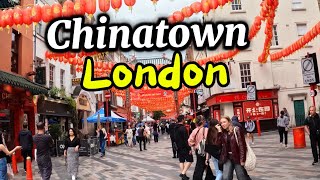 🇬🇧4K-CHINATOWN in London Walking Tour in a Relaxing Week/Gerrard St ,London,UK