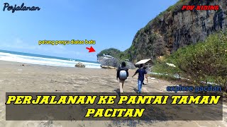 perjalanan ke pantai taman pacitan | ada patung penyunya