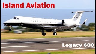 Embraer ERJ-135BJ Legacy 600 arrival and taxi to parking @ St. Kitts !!!!!