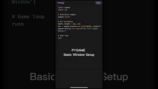 Pygame - Basic Window Setup || Pygame python tutorial #python #pygame