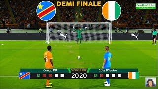 RD Congo 🆚 Côte d'Ivoire - Penalty Shootout 2024 | Demi Finale Coupe d'Afrique des Nations 2023 |PES