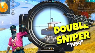 Double Sniper Challenge in Solo Vs Squad | only AWM | Last Zone | Rush gameplay - free fire India