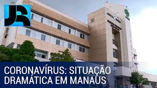 Hospital público de Manaus recebe câmara fria para guardar os corpos das vítimas do coronavírus