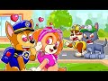 Paw Patrol The Mighty Movie❤️THE LOVE STORY OF CHASE & SKYE ❤️Paw Patrol Ultimate Rescue - Rainbow 3