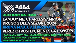 Lap76 #484 F1 Leclercu najviše poena u II delu 2024. Bolji od Norrisa i Verstappena. Perez otpušten!