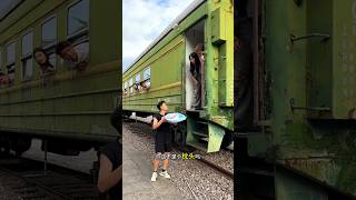 Super fast village train 🚂🤯 || Carriage House Wooden Artist || #shorts