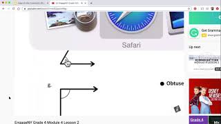 Math Lesson Module 4 Lesson 2 (Right, Acute, Obtuse Angles) 4/20/20