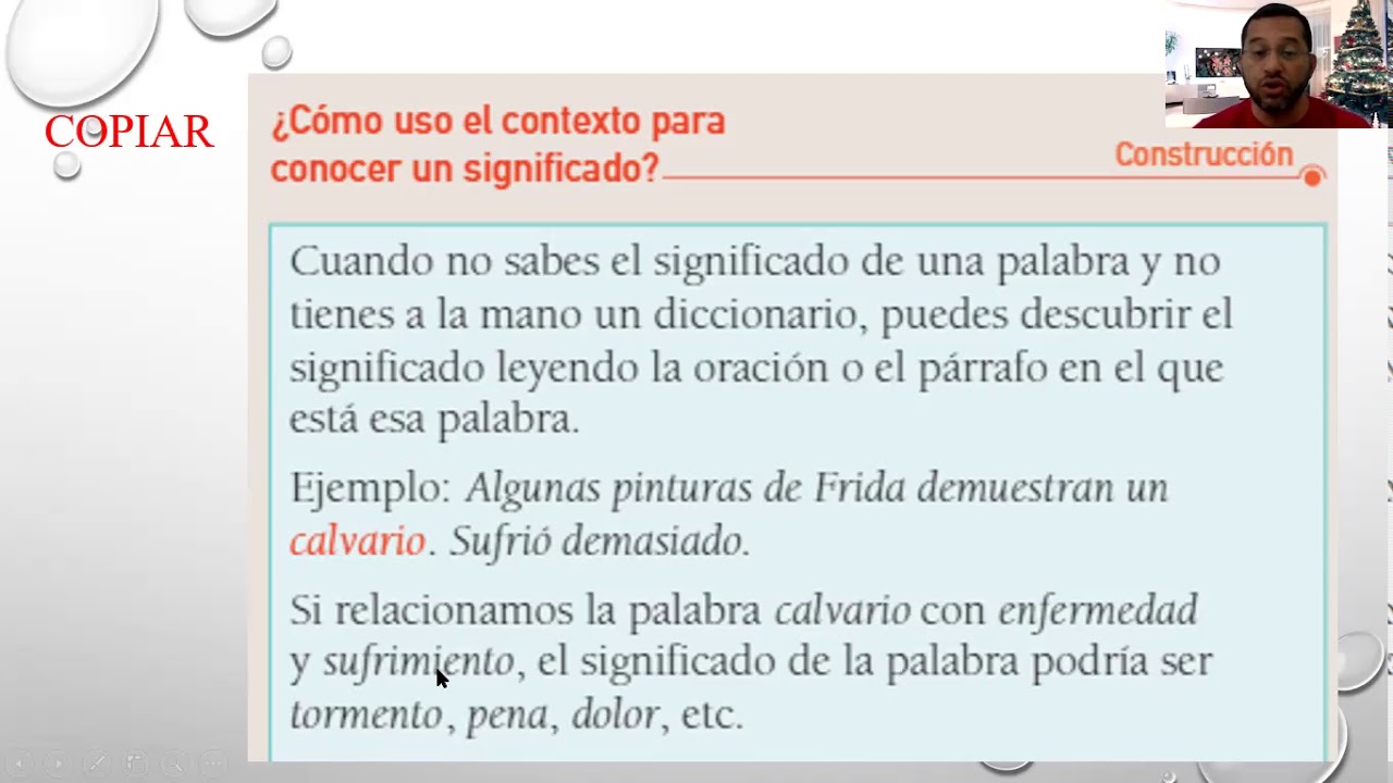 08/12/2020 Lenguaje Cuarto Tema Significado De Palabras Por Contexto ...