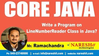 Write a Program on LineNumberReader Class in Java? | Core Java Tutorial | by Mr.Ramachandra